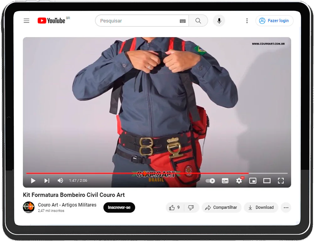 Veja o Kit Completo no Canal da Couro Art